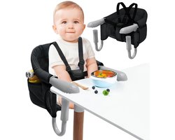 Dutchers® Premium Hangstoel Kind - Inklapbare Eetstoel Baby Voor Aan Tafel - Inklapbaar Kinderstoeltje voor Peuter - Opvouwbare Babystoel - Peuterstoel Kinderstoelen Meegroeistoel Kinder Stoeltje - Tafelhangstoel Zitstoel High Chair Eten