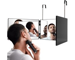 Dutchers® Professionele Selfcut Spiegel - Kappersspiegel - 360 graden - Opvouwbare Drieluikspiegel - Make-up Deurspiegel - Zelf Knip - Multimirror