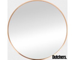 Dutchers® Ronde Spiegel - Moderne Wandspiegel - Hal Spiegel - Badkamer - Huiskamer - Slaapkamer - Toilet - 50 Cm - Goud