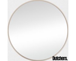 Dutchers® Ronde Spiegel - Moderne Wandspiegel - Hal Spiegel - Badkamer - Huiskamer - Slaapkamer - Toilet - 50 Cm - Zilver