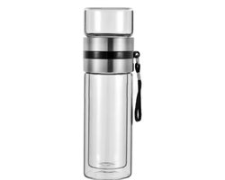 Dutchers.® Thee Thermosfles met Infuser - 500ML - Premium - Theezeefjes voor losse Thee - Thee Infuser - Ideaal voor op Thuis, Onderweg of op Werk - Dubbelwandig Borosilicaat Glas & Roestvrij Staal - Warmte-Isolerend - Slim Design - Losse Thee