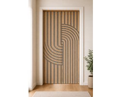 Dutchers®Japandi Vliegengordijn 90x200 cm Bamboe - Deurgordijn - Deurhor - Horgordijn - Bamboegordijn - Kralengordijn deur - Japandi Print