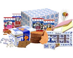 Dutchgift.store Oud Hollands snoep - stroopwafel en speculaas cadeaupakket