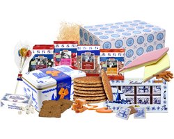 Dutchgift.store Oud Hollands snoep - stroopwafel en speculaas cadeaupakket - Holland pakket - Hollandse cadeautjes