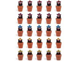 DutchLeafs Cactussen Mexicaan Sombrero in Terracotta Bloempot - 20 Stuks - Kwekerspot 5,5 cm - Hoogte 8-15 cm - Mini Cactussen - Kamerplanten