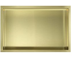 DutchLine - Inbouw Nis Met Ledstrip - 300*600 - Geborsteld messing Goud