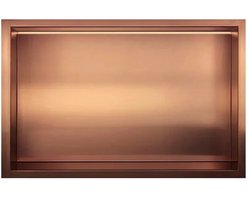 DutchLine - Inbouw Nis Met Ledstrip - 300x600 – Geborsteld koper