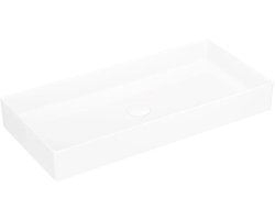 DutchLine - Keramische Waskom Rechthoekig - Wit - 755x350x100mm