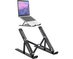 DutchOne Laptop Standaard Verstelbaar Universeel Zwart - Laptop houder - Laptopsteun - Laptophouder - Ergonomisch - Aluminium - t/m 17 inch