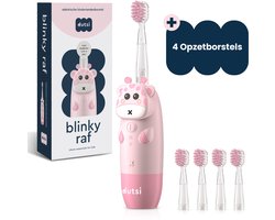 Dutsi Blinky Raf - Elektrische tandenborstel kind - Baby tandenborstel - Oplaadbaar en met Smart™ Timer - Roze - 0 t/m 6 Jaar
