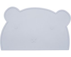 Dutsi - Siliconen Placemat Baby Beertje - Grijsblauw - BPA-Vrij - Hygiënisch en Duurzaam