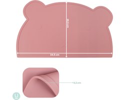 Dutsi - Siliconen Placemat Baby Beertje - Taupe - BPA-Vrij - Hygiënisch en Duurzaam