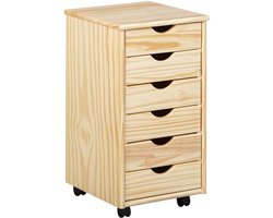 Duurzaam houten meubel - ecologisch - 1 stuk - natuur - massief hout - 35x65x40 cm
