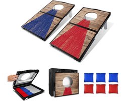 Duurzame aluminium cornhole-set voor buiten - 2-in-1 spel met zitzakken en draagtas voor tuin, strand en camping