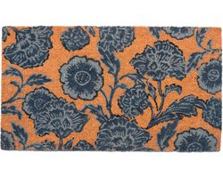 Duurzame Kokos Deurmat met Bloemenprint - Antislip Binnen en Buiten Voordeur Mat - Verwelkomende Entree Vloerkleed