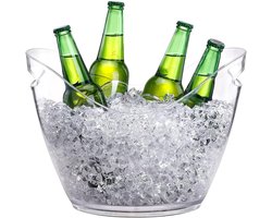 Duurzame kunststof ijsemmer voor feest en keuken - Transparante koelers voor bier, wijn en champagne