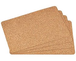 Duurzame kurken placemats, set van 4 voor eettafel en keuken, 44 x 29 cm, stijlvol en functioneel