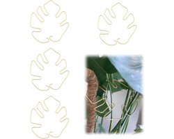 Duurzame plantensteunen - voor kamerplanten - 4 stuks - goud