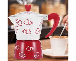 Duurzame rode espressokop - licht koffiezetapparaat - aluminium
