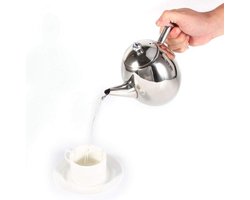 Duurzame Roestvrijstalen Waterkoker met Grote Filtercapaciteit - Theepot 1000 ml/1500 ml - Theeketel voor Thee en Koffie