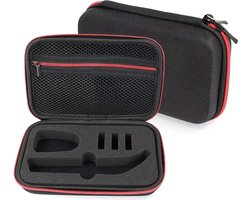 Duurzame Rood-Zwarte Harde Schalen Draagtas voor Philips OneBlade - Reishoes Geschikt voor QP150/QP2520/90/70 Modellen - Stof-, Water- en Schokbestendige Bescherming