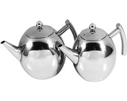 Duurzame RVS Theepot - Koffiepot Kettle Met Grote Filtercapaciteit - 1000ml/1500ml (1500ml)