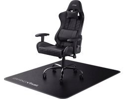 Duurzame Stoelmat Voor Bureaustoel En Gaming Chair - 99 x 120 cm - Flexibele Vloerbeschermingsmat - Hard Slijtvast Oppervlak - Geschikt Voor Tapijten En Harde Vloeren - Modern Design - Zwart