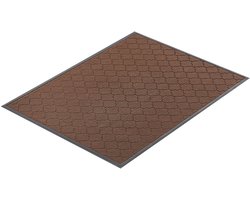 Duurzame voordeurmat, 1194 x 889 mm Commerciële Vloermat voor Binnen- en Buitengebruik, Stijlvolle Vloerkleed Met TPE Ondersteuning, Zware Wasbare Ingangsvloerkleed voor Gang, Balkon, Garage, Bruin