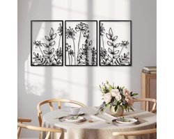 Duurzame Wanddecoratie - Elegant en Minimalistisch - 1 stuk - Metaal