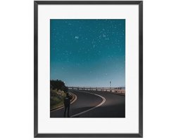 Duurzame Zwarte Fotolijst 27,94 x 35,56 cm met Verwijderbaar Sjabloon