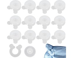 Duvet Cover Houders 12 paar - Transparant PP-plastic - Geschikt voor Dikke en Dikke Deken - 3,8 cm