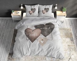 Duvet Cover Set - Beddengoed Set - Slaapcomfort Verbeteren - 100% Katoen - 200 x 200 cm - Hartjes Print