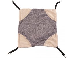 Duvo+ Elm hangmat pluche Grijs/wit L - 46x46x2cm