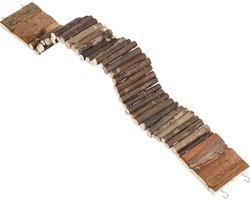 Duvoplus - Natuurlijke Decoratie - Knaagdier - Buigbare Houten Ladder 55x7cm - 1st