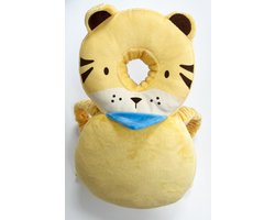 DW4Trading Baby Hoofdbeschermer Tijger - Veiligheidskussen - Valrugzak - 3D Ademend - Peuter