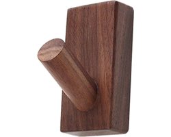 DWIH® - Nordic Design Kapstokhaken - Set van 2 - Walnoot - Model "BLIX" - Modern Design
