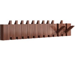 DWIH - Piano Kapstok - wandkapstok - keys - 12 haken - kapstok hangend - walnoot