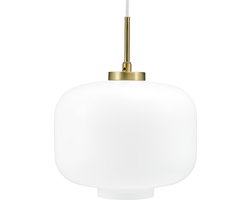 Dyberg Larsen Hanglamp Arp 25 X 32 Cm E27 Opaal 25w Wit/goud