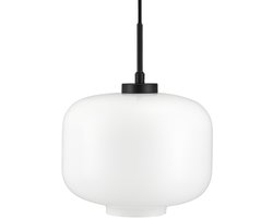 Dyberg Larsen Hanglamp Arp 25 X 32 Cm E27 Opaal 25w Wit/zwart