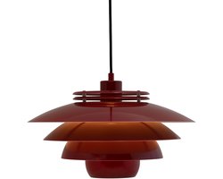 Dyberg Larsen hanglamp rood metaal H29cm D38cm Ejka