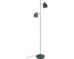Dyberg Larsen Vloerlamp donkergroen/messing metaal H160 cm D42,5 cm Ocean