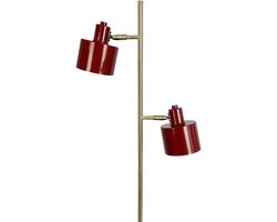Dyberg Larsen Vloerlamp donkerrood/messing metaal H160 cm D42,5 cm Ocean