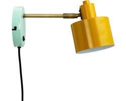 Dyberg Larsen Wandlamp curry/turquoise metaal H11,5 cm D11,5 cm Ocean