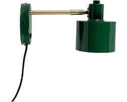Dyberg Larsen Wandlamp donkergroen/messing metaal H11,5 cm D11,5 cm Ocean