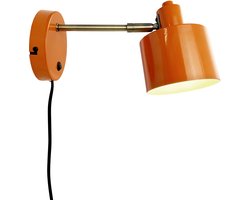 Dyberg Larsen Wandlamp oranje/messing metaal H11,5 cm D11,5 cm Ocean