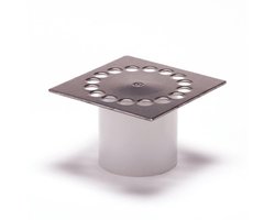 Dyka RVS rooster voor douchesifon 10x10cm