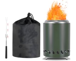 DYNA® Vuurkorf Voor Buiten - Vuurschaal Voor Buiten - Vuurkorf - Groen - 14cm x 14cm x 20cm