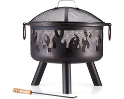 DYNA® Vuurkorf Voor Buiten - Vuurschaal Voor Buiten - Vuurkorf - Zwart - 55cm x 55cm x 55cm