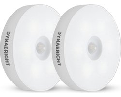 DynaBright Draadloze Ledlamp - 2 Stuks - Magnetisch - Bewegingssensor - Oplaadbaar - Kastverlichting – Wandlamp - keukenverlichting