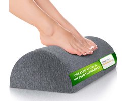 DYNMC you ergonomische voetensteun - [ONTWIKKELD MET FYSIOTHERAPEUTEN] OEKO TEX-gecertificeerd - Traagschuim voetenbankje ultiem comfort, betere houding in het thuiskantoor - voetsteun bureau zwart